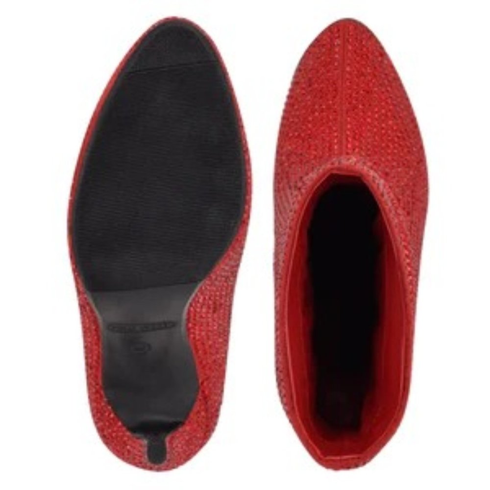Nine West Red Dazzle Dress Booties - Picture 5 of 5